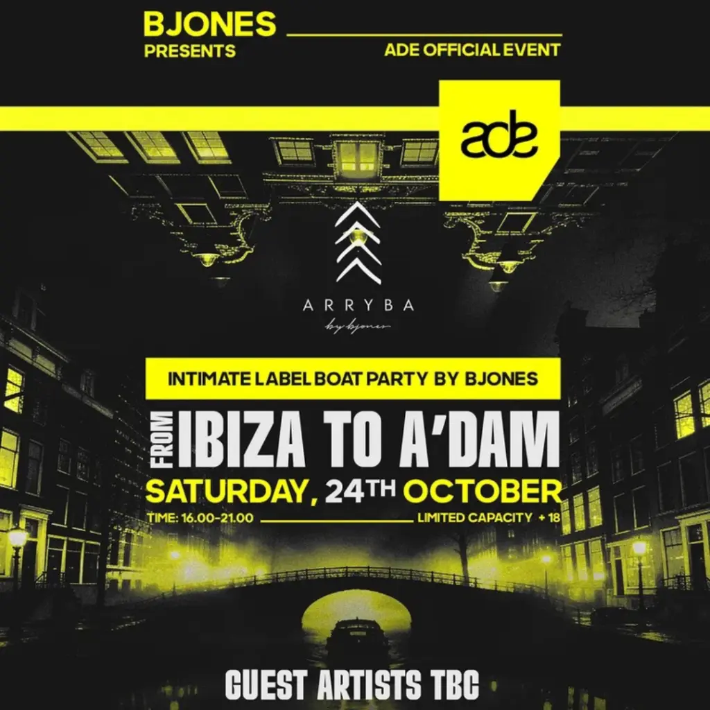 B JONES ADE ADE CRUISE NIGHT Line up: B Jones, guest artists tba in Supperclub Cruise, Amsterdam